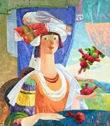 08.The color of pomegrenate | Цвет граната, 75x80cm,30x33in