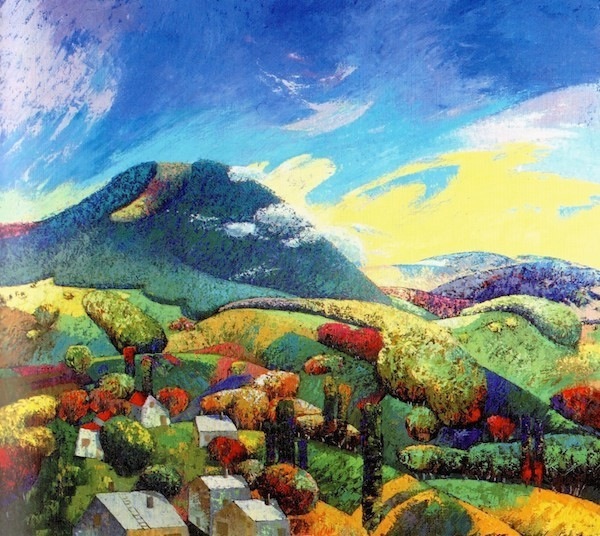 19.Blue Mountain, oil on canvas, 85x90cm,2001, Nugzar Kahiani