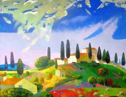 23. Landscape, canvas, oil, Nugzar Kahiani