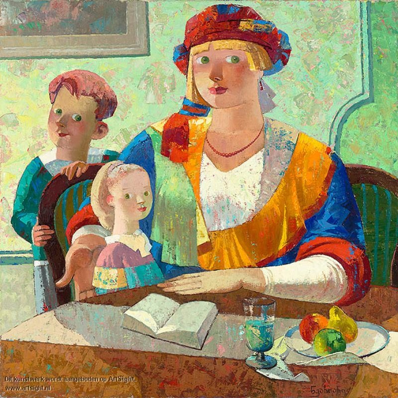 97.Family Portrait | Семейный портрет, canvas, oil, Nugzar Kahiani